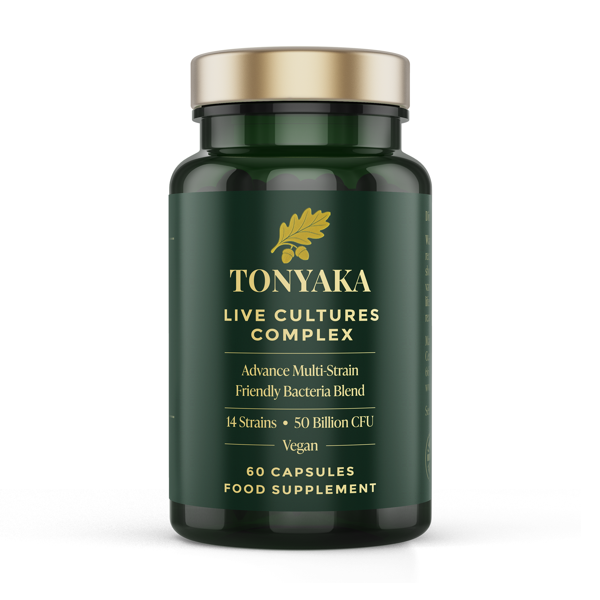 TONYAKA Live Cultures Complex | 50 Billion CFU | 14 Strain Probiotic