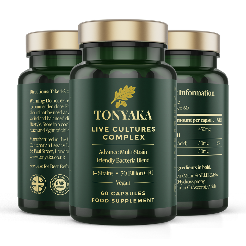 TONYAKA Live Cultures Complex | 50 Billion CFU | 14 Strain Probiotic