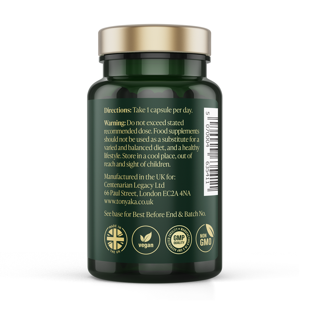TONYAKA Triple Magnesium Complex | Bisglycinate, Citrate & Malate | 60 Vegan Capsules